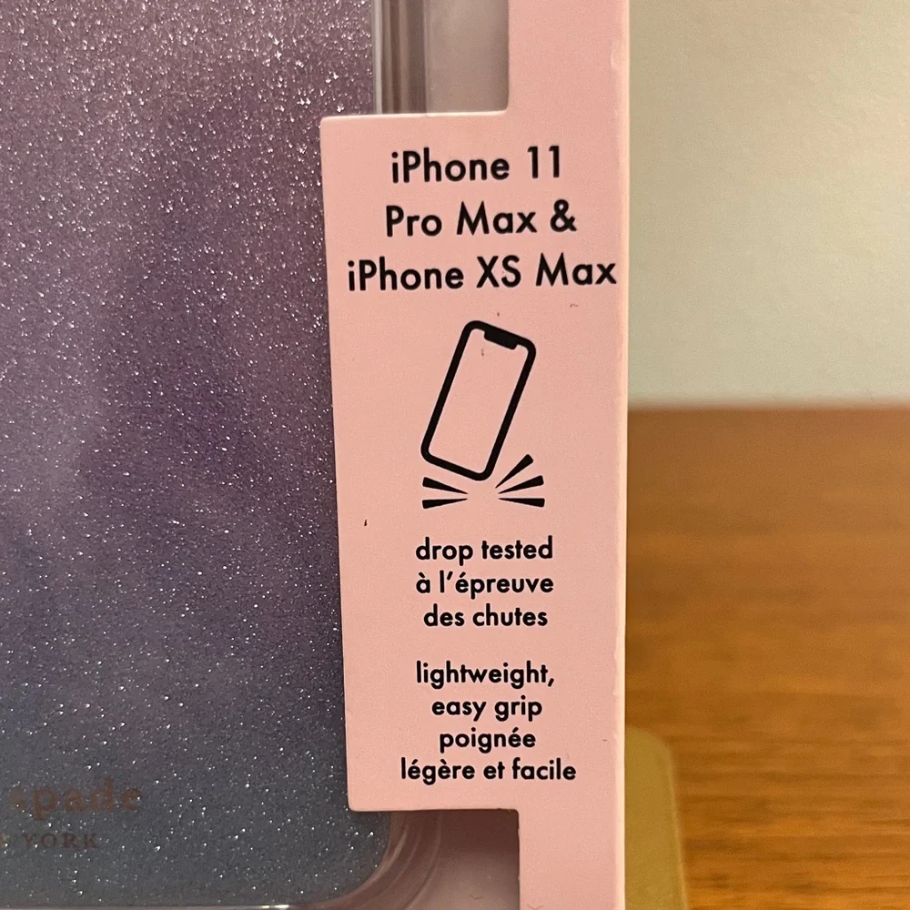 New in Box Kate Spade Sparkle Gradient iPhone Case - Pink and Purple